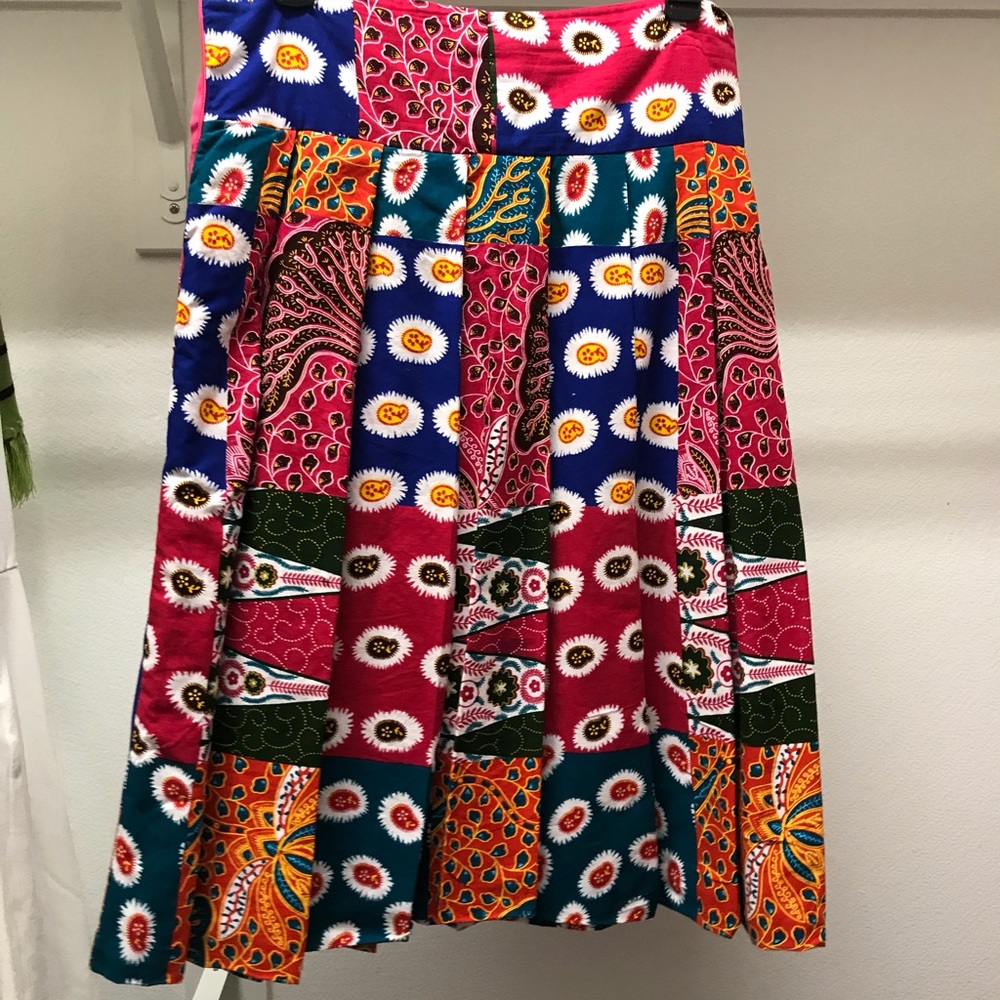 African print skirt